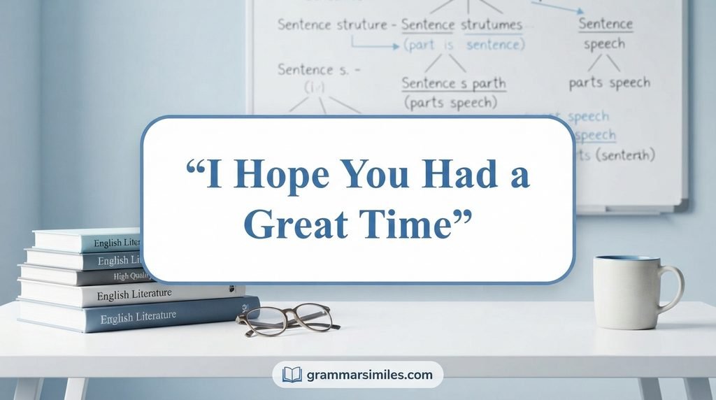 I Hope You Had a Great Time
